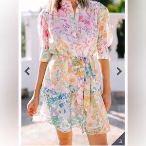 You Have My Attention Floral Dress